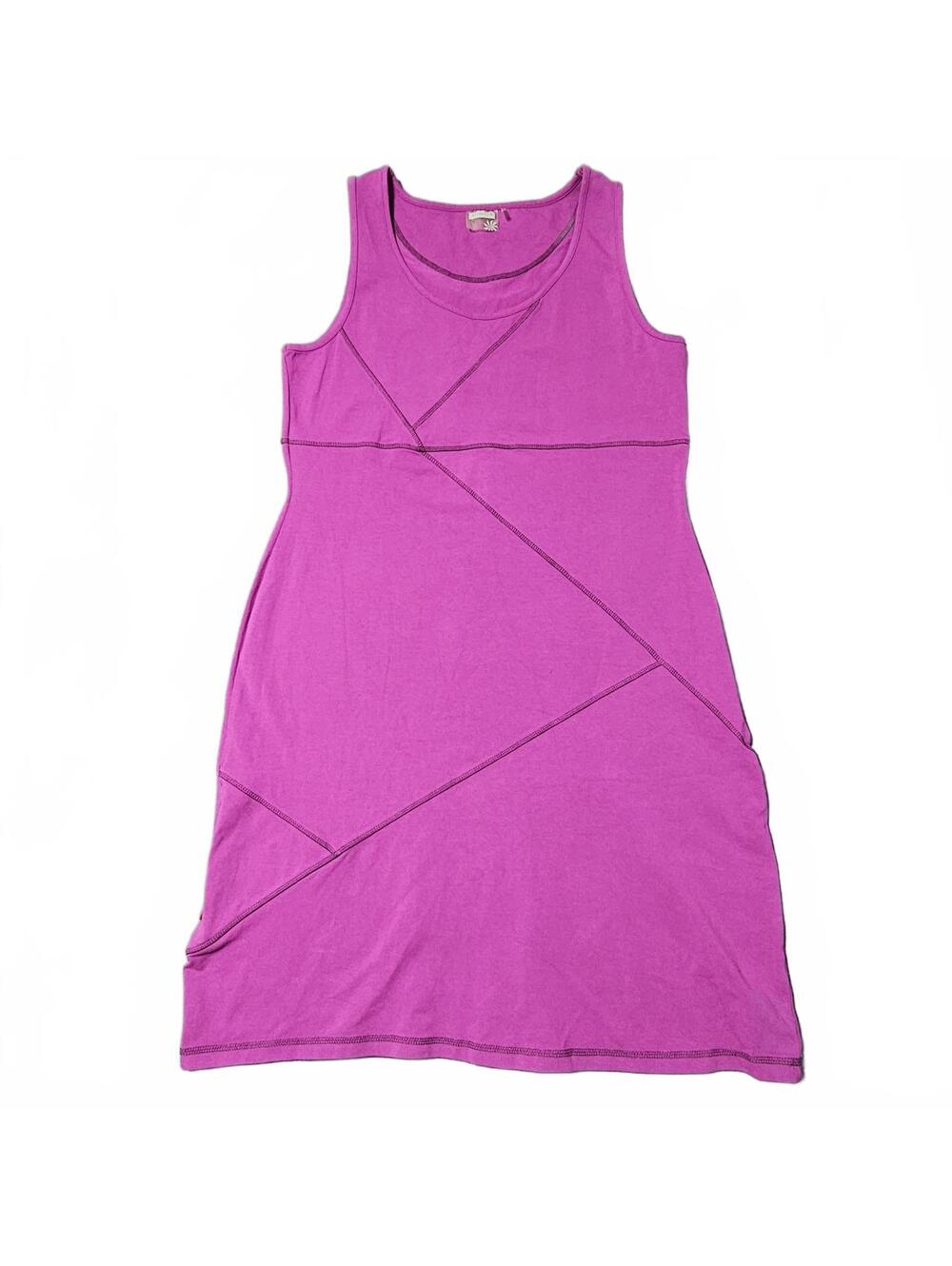 Athleta Women XL Tank Pocket Dress Purple Activewear Athleisure Organic Cotton